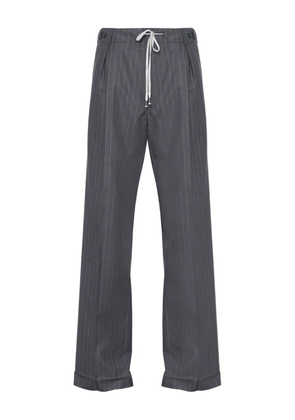 Maison Margiela pinstripe pleated trousers - Grey