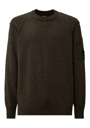 C.P. Company lens-detail crew-neck sweater - Brown