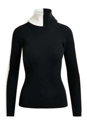 Essentiel Antwerp stripe-detail turtleneck sweater - Black