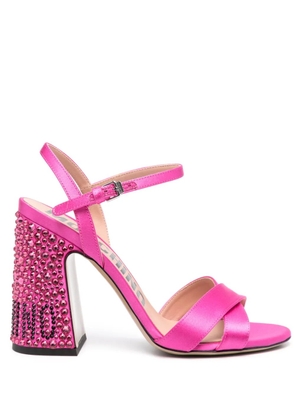 Moschino 105mm crystal-embellished sandals - Pink