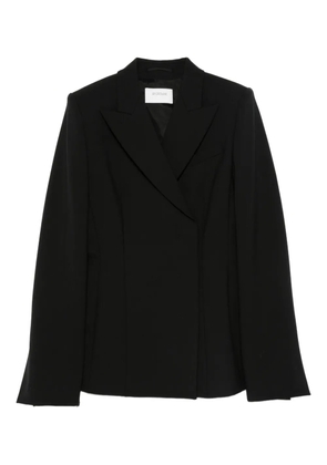 Sportmax peak-lapels wool-blend blazer - Black