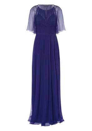 Alberta Ferretti plissé maxi dress - Blue