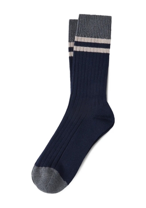 Brunello Cucinelli striped socks - Blue