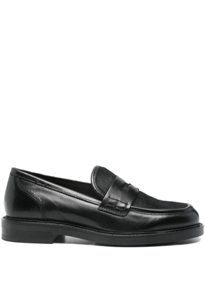 Carmens panelled leather loafers - Black