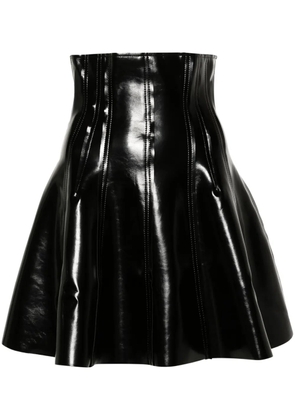 Norma Kamali Grace patent miniskirt - Black