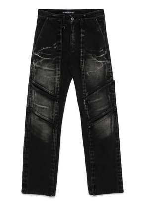 Y/Project touch-strap multi-panel jeans - Black