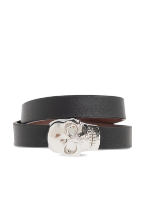 Alexander McQueen skull-appliqué bracelet - Black