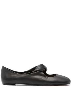 Alexander McQueen twist-detailing ballet flats - Black