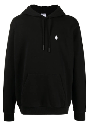 COUNTY OF MILAN logo-print cotton drawstring hoodie - Black
