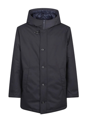 Fay button-fastening hooded jacket - Blue