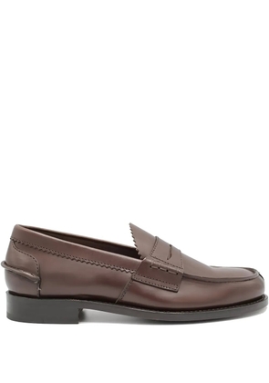 SAXONE OF SCOTLAND penny leather loafers - Brown