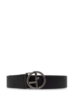 Giorgio Armani GA-logo leather belt - Black