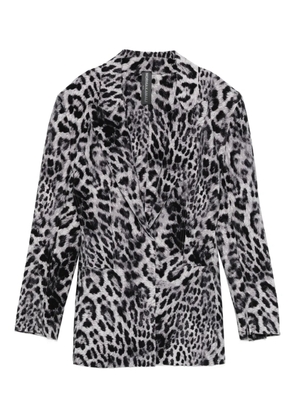 Norma Kamali leopard-print blazer - Grey