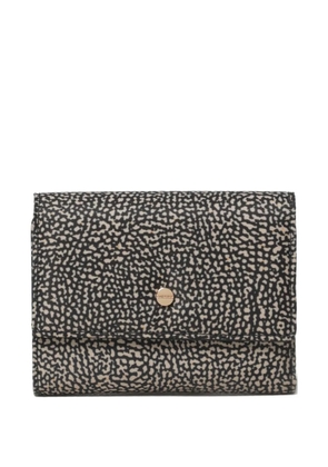Borbonese medium printed tri-fold wallet - Black