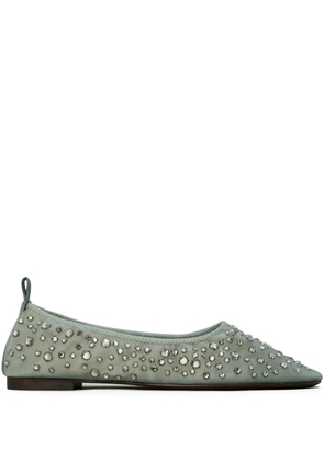Tory Burch crystal-embellished ballet flats - Blue