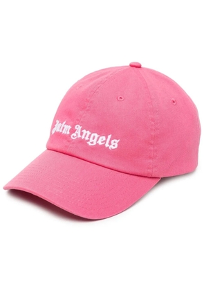 Palm Angels logo-embroidered cotton cap - Pink