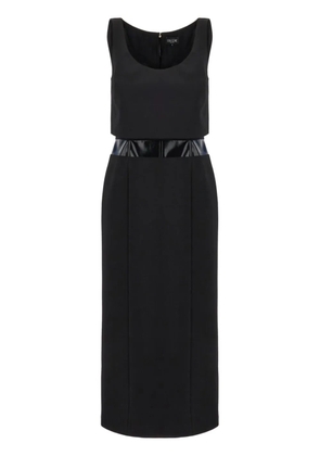 Del Core contrasting-panel midi dress - Black