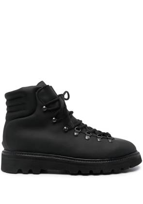 Premiata padded lace-up ankle boots - Black