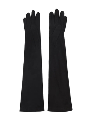 Giorgio Armani long suede gloves - Black