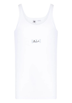Random Identities logo-print cotton tank top - White
