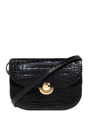 Furla small Sfera crocodile-embossed shoulder bag - Black