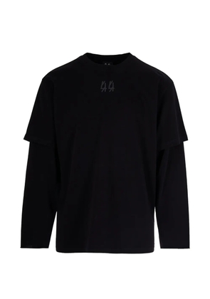 44 LABEL GROUP long-sleeve polo shirt - Black