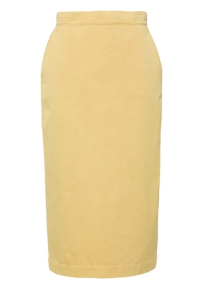 Max Mara Denver midi twill skirt - Yellow