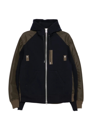 sacai Sponge hooded jacket - Blue