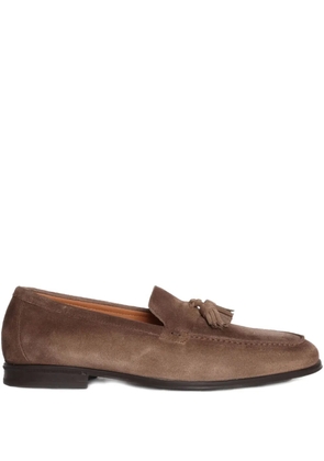 Doucal's tassel suede loafers - Brown