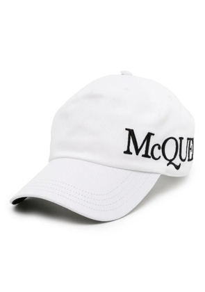 Alexander McQueen logo-embroidered cotton cap - White