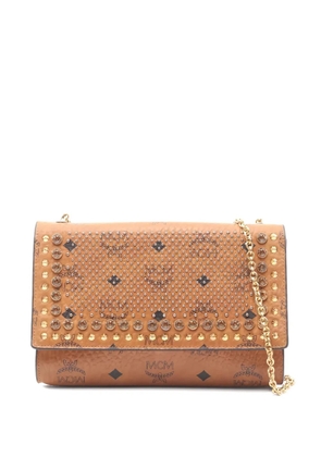 MCM Pre-Owned 2000s bijou studs chain cross body bag - Brown