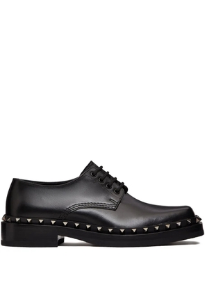 Valentino Garavani M-Way Rockstud leather Derby shoes - Black
