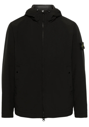 Stone Island Compass-badge hooded jacket - Black