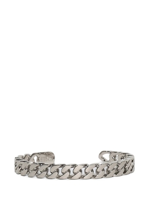 MM6 Maison Margiela enamel logo cuff bracelet - Silver