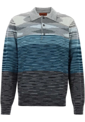Missoni embroidered polo shirt - Blue