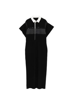 sacai polo-collar midi dress - Black