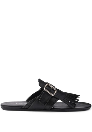 Prada Shuffle leather thong sandals - Black