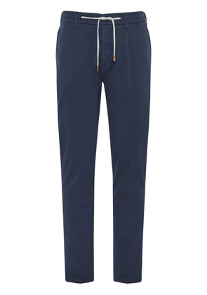 Eleventy drawstring straight-leg trousers - Blue