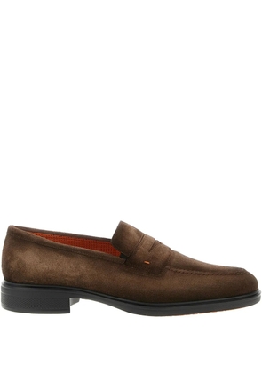 Santoni shaded suede loafers - Brown