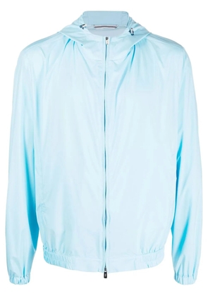 Fedeli one-tone zip-up jacket - Blue