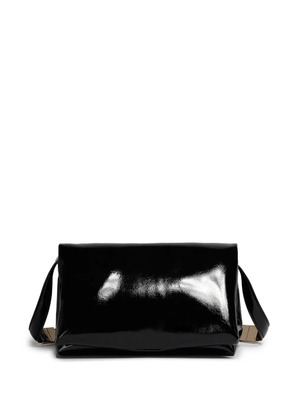 Marni small Prisma patent-leather shoulder bag - Black