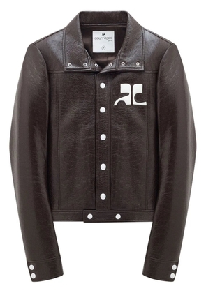 Courrèges Reedition vinyl jacket - Brown