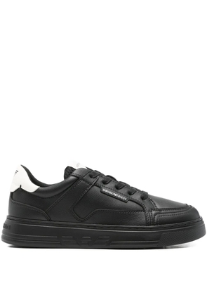 Emporio Armani leather sneakers - Black