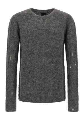 Thom Krom crew-neck distressed sweater - Grey