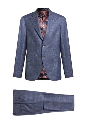 ETRO checked wool suit - Blue
