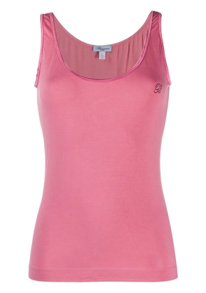 Blumarine studded logo sleeveless top - Pink