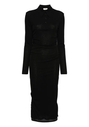 Nanushka Verity ruched maxi dress - Black