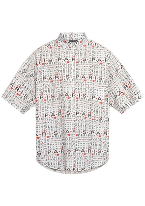 Balenciaga logo-print shirt - White