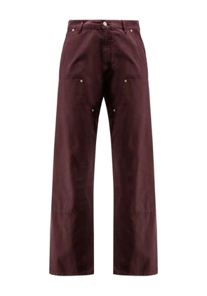 MM6 Maison Margiela organic-cotton pocket trousers - Red