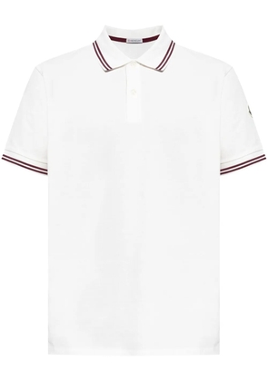 Moncler logo-patch polo shirt - White